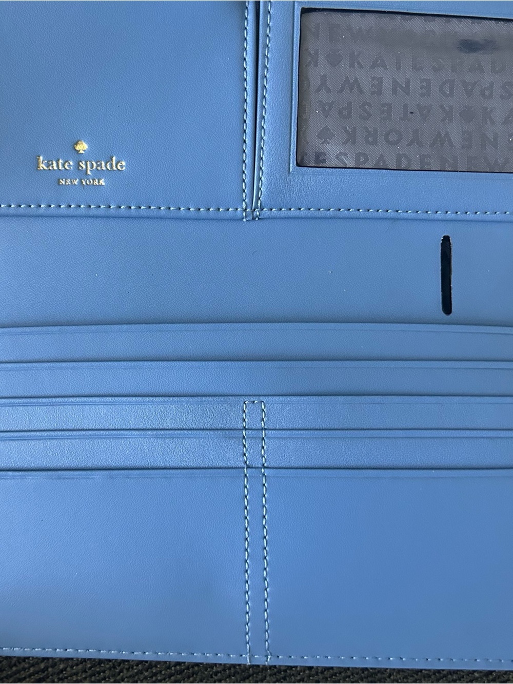 Kate Spade Bristol Blue Croc Embossed Clutch/Wallet - Picture 6 of 8